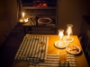 The fire place, boerewors awaiting
