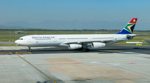  The A340-300 arrives in Cape Town