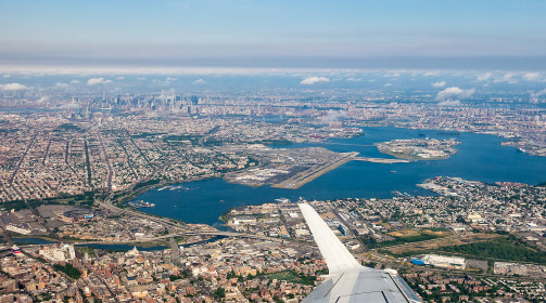  Departure from LaGuardia with a left turn towards the Sound