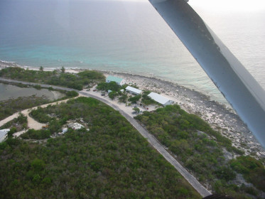 Flying over my home (bottom house, 6 units) after taking off from the LC airstrip