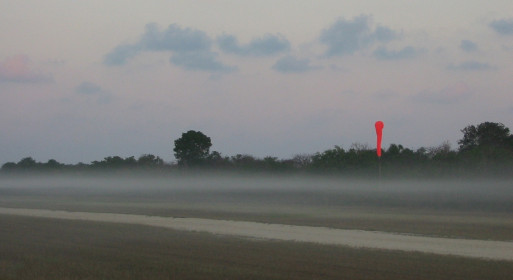Fog on the airfield