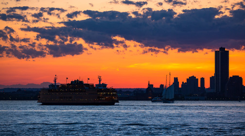  The Staten Island ferry heads out