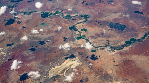 Koffiefontein solar farm, by the Modderrivier, some 30 miles south of Kimberley